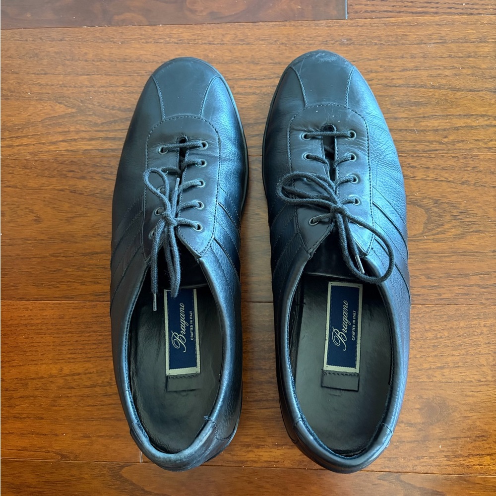 Bugatti Men's Black Leather Lace-Up Sneakers